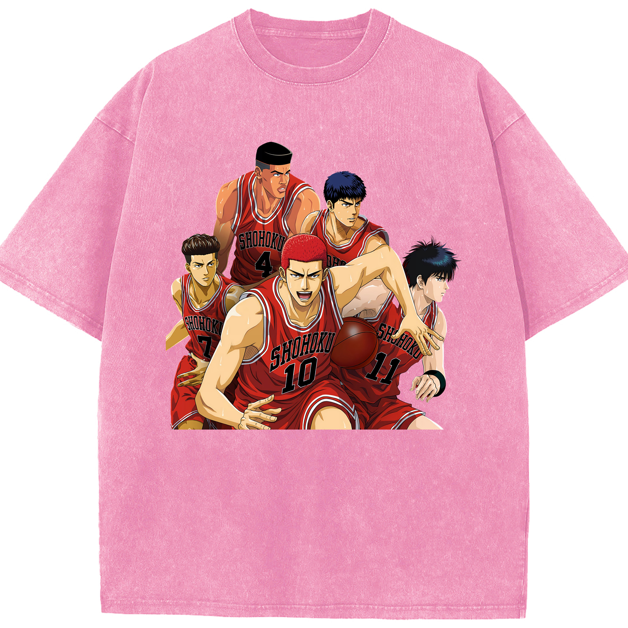 （画像用） SLAM DUNK／スラムダンク 綿100% ヴィンテージ風 半袖Tシャツ（フロントプリント）